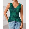 image:imageZESICA Womens Summer Going Out Tops Sleeveless V Neck Floral Y2K ShirtsGreen