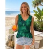 image:imageZESICA Womens Summer Going Out Tops Sleeveless V Neck Floral Y2K ShirtsGreen
