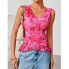 image:imageZESICA Womens Summer Going Out Tops Sleeveless V Neck Floral Y2K ShirtsRose