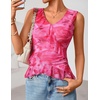 image:imageZESICA Womens Summer Going Out Tops Sleeveless V Neck Floral Y2K ShirtsRose