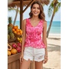 image:imageZESICA Womens Summer Going Out Tops Sleeveless V Neck Floral Y2K ShirtsRose
