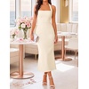 image:imageZESICA Womens Summer Halter Neck Bodycon Cocktail DressesApircot
