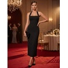 image:imageZESICA Womens Summer Halter Neck Bodycon Cocktail DressesBlack