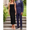image:imageZESICA Womens Summer Halter Neck Bodycon Cocktail DressesBlack