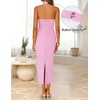 image:imageZESICA Womens Summer Halter Neck Bodycon Cocktail DressesPink