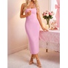image:imageZESICA Womens Summer Halter Neck Bodycon Cocktail DressesPink