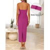 image:imageZESICA Womens Summer Halter Neck Bodycon Cocktail DressesRose