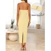 image:imageZESICA Womens Summer Halter Neck Bodycon Cocktail DressesYellow