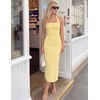 image:imageZESICA Womens Summer Halter Neck Bodycon Cocktail DressesYellow