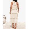 image:imageZESICA Womens Summer Halter Ruffle Wedding Guest Midi DressesApricot