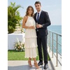 image:imageZESICA Womens Summer Halter Ruffle Wedding Guest Midi DressesApricot