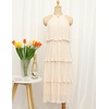 image:imageZESICA Womens Summer Halter Ruffle Wedding Guest Midi DressesApricot