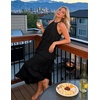image:imageZESICA Womens Summer Halter Ruffle Wedding Guest Midi DressesDarkblack