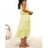 image:imageZESICA Womens Summer Halter Ruffle Wedding Guest Midi DressesLightyellow