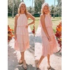 image:imageZESICA Womens Summer Halter Ruffle Wedding Guest Midi DressesPink