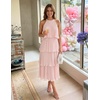 image:imageZESICA Womens Summer Halter Ruffle Wedding Guest Midi DressesPink