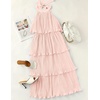 image:imageZESICA Womens Summer Halter Ruffle Wedding Guest Midi DressesPink