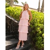 image:imageZESICA Womens Summer Halter Ruffle Wedding Guest Midi DressesPink