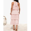 image:imageZESICA Womens Summer Halter Ruffle Wedding Guest Midi DressesPink