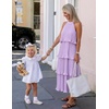 image:imageZESICA Womens Summer Halter Ruffle Wedding Guest Midi DressesPurple