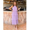 image:imageZESICA Womens Summer Halter Ruffle Wedding Guest Midi DressesPurple