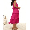 image:imageZESICA Womens Summer Halter Ruffle Wedding Guest Midi DressesRose