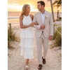 image:imageZESICA Womens Summer Halter Ruffle Wedding Guest Midi DressesWhite
