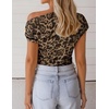 image:imageZESICA Womens Summer Off Shoulder Tops Going Out Y2k Asymmetrical ShirtsLeopard