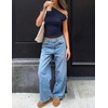 image:imageZESICA Womens Summer Off Shoulder Tops Going Out Y2k Asymmetrical ShirtsNavy