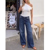 image:imageZESICA Womens Summer Off Shoulder Tops Going Out Y2k Asymmetrical ShirtsWhite
