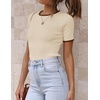 image:imageZESICA Womens Summer Short Sleeve Business Casual TopsApricot