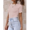 image:imageZESICA Womens Summer Short Sleeve Business Casual TopsDustypink