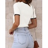 image:imageZESICA Womens Summer Short Sleeve Business Casual TopsWhite