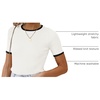image:imageZESICA Womens Summer Short Sleeve Business Casual TopsWhite