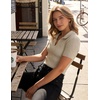 image:imageZESICA Womens Summer Short Sleeve T Shirts Work Office TopsAlmond