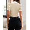 image:imageZESICA Womens Summer Short Sleeve T Shirts Work Office TopsApricot