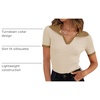 image:imageZESICA Womens Summer Short Sleeve T Shirts Work Office TopsBeige