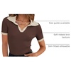 image:imageZESICA Womens Summer Short Sleeve T Shirts Work Office TopsCoffee