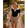 image:imageZESICA Womens Summer Short Sleeve T Shirts Work Office TopsDim