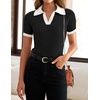 image:imageZESICA Womens Summer Short Sleeve T Shirts Work Office TopsDim