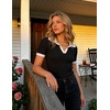 image:imageZESICA Womens Summer Short Sleeve T Shirts Work Office TopsDim