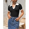 image:imageZESICA Womens Summer Short Sleeve T Shirts Work Office TopsDim