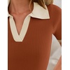 image:imageZESICA Womens Summer Short Sleeve T Shirts Work Office TopsRust