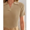 image:imageZESICA Womens Summer Short Sleeve T Shirts Work Office TopsToffee