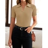 image:imageZESICA Womens Summer Short Sleeve T Shirts Work Office TopsToffee