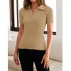 image:imageZESICA Womens Summer Short Sleeve T Shirts Work Office TopsToffee