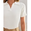 image:imageZESICA Womens Summer Short Sleeve T Shirts Work Office TopsWhite