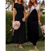 image:imageZESICA Womens Summer Short Sleeve Twist Front Maxi DressesBlack