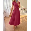 image:imageZESICA Womens Summer Short Sleeve Twist Front Maxi DressesRoseberry