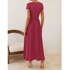 image:imageZESICA Womens Summer Short Sleeve Twist Front Maxi DressesRoseberry